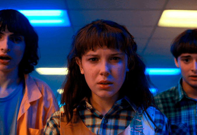 Mike, Eleven (Once) y Will en Stranger Things 4